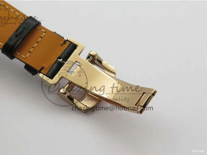 MIROTIME 0129 Elegant Portugieser Perpetual Calendar IW503302 RG V9F 1:1 Best Edition Gray Dial on Black Leather Strap A 7096